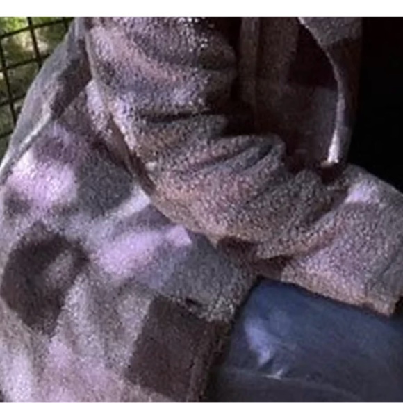 Joan Rivers Regular Buffalo Check Sherpa Teddy Coat Black Large - Picture 6 of 6